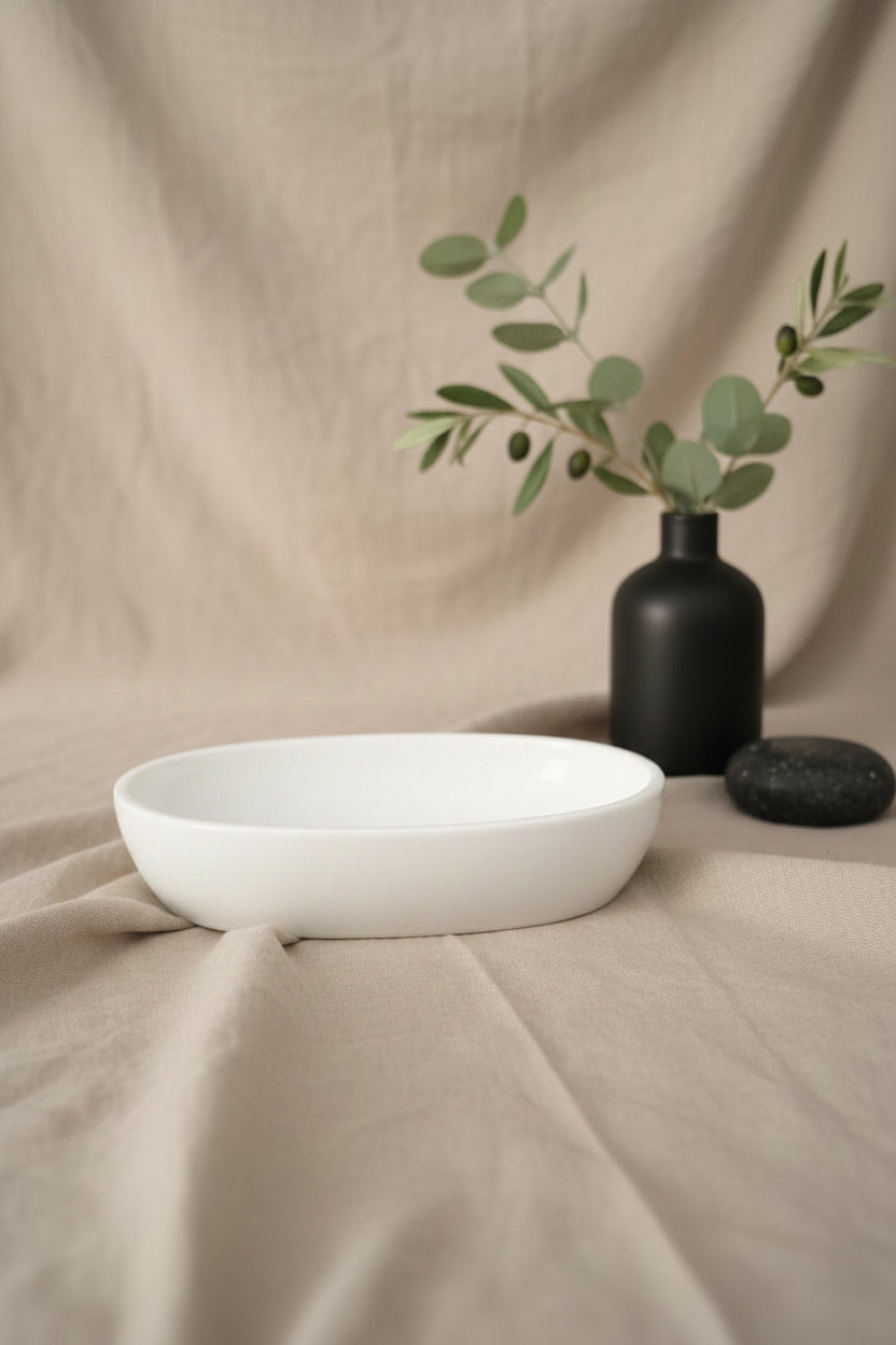 Dekoschale oval · Gießkeramik (14 cm)