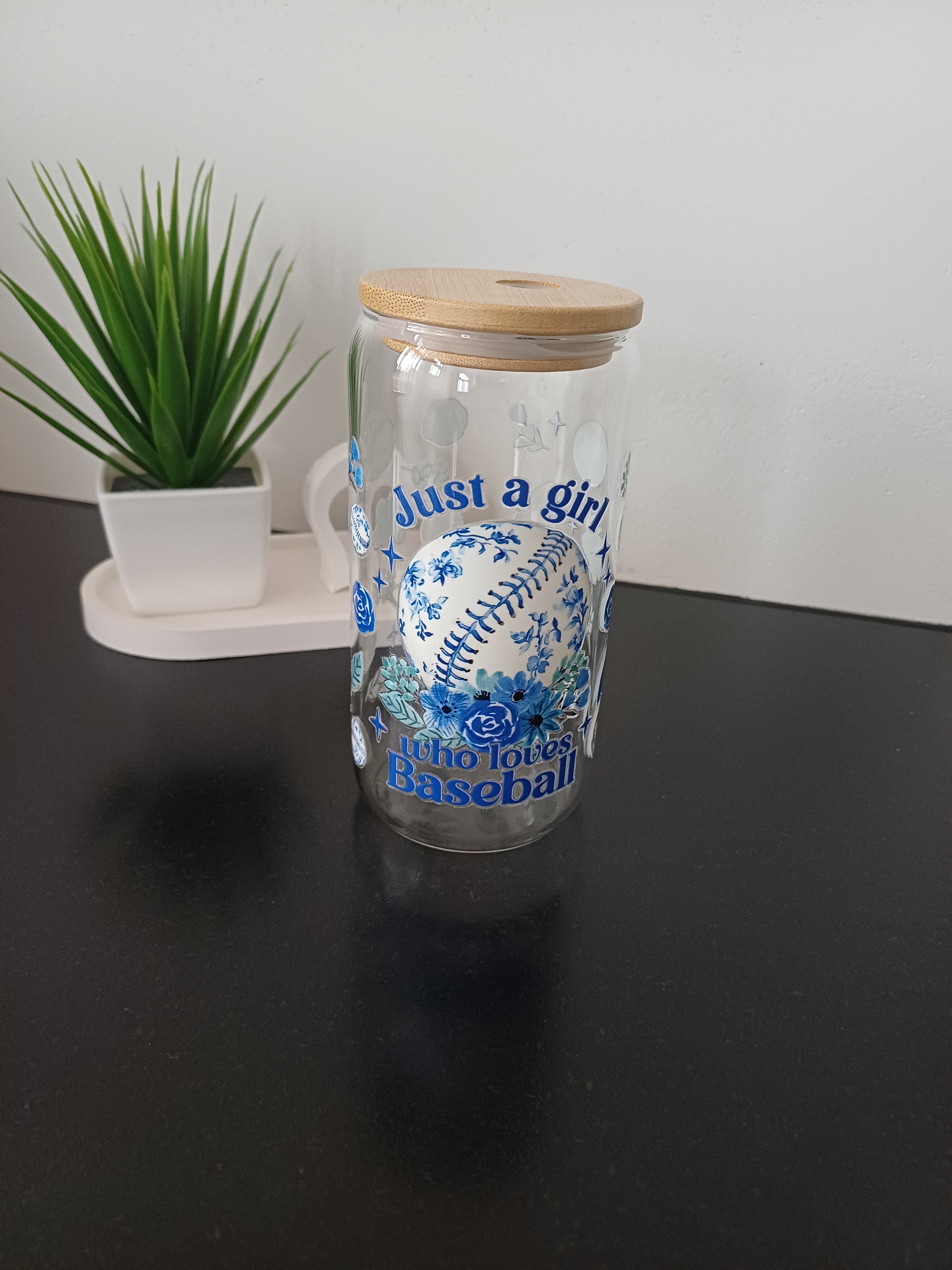Gläser mit Druck – Baseballgirl