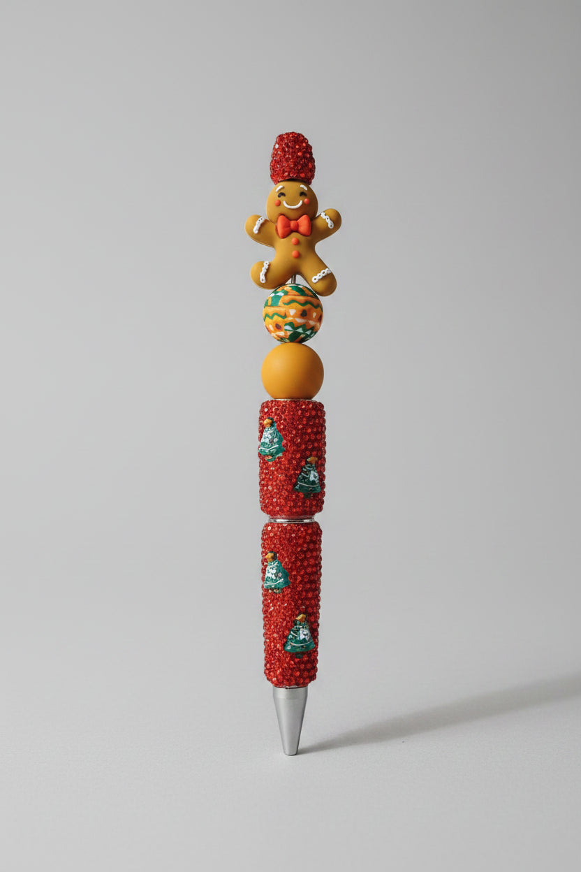 Bling Bling Perlenstift "Lebkuchenmann Rot"