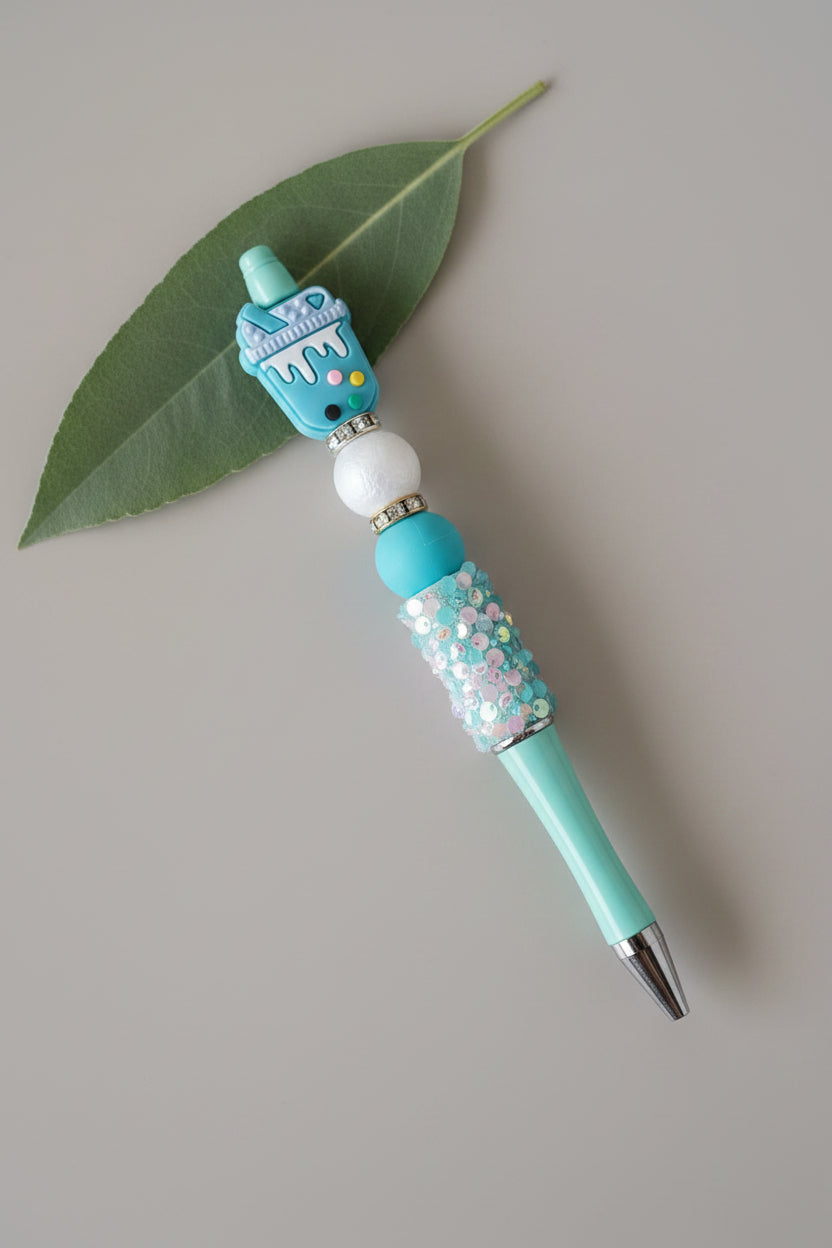 Glitzerperlenstift "Bubble Tea Blau"