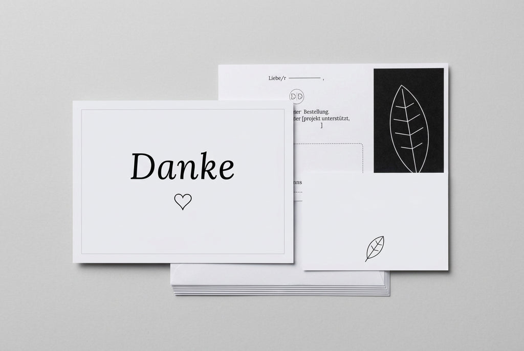 Dankeskarte im Postkartenformat – personalisiert