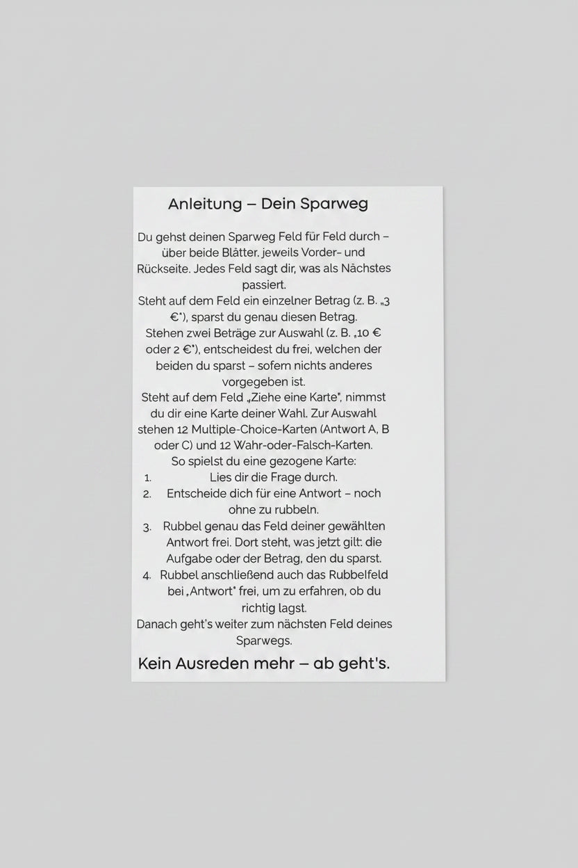 Sparen, Raten, Weitersparen