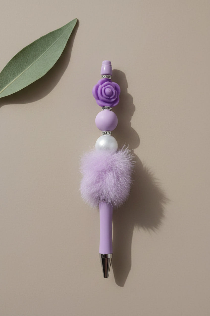 Perlenflauschstift "Lila Rose"