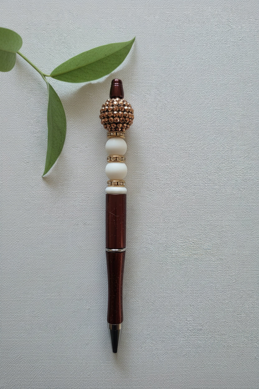 Perlenstift "Weiß + Bronze "