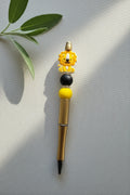 Perlenstift "Schwarz, Gelb, Löwe"