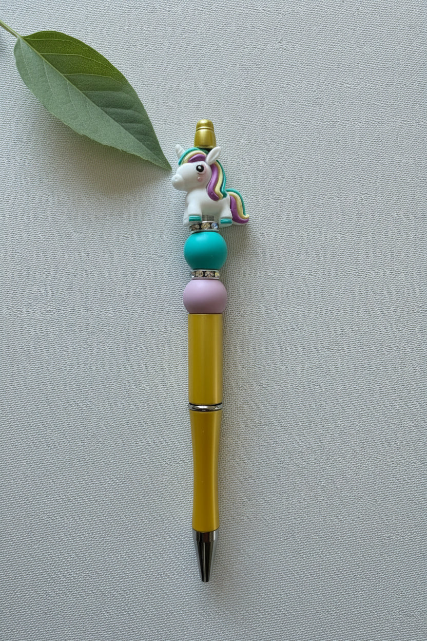 Perlenstift "Lila, Türkis, Einhorn"
