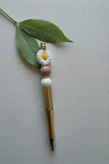 Perlenstift "Weiß, Beige, Sonnenblume"