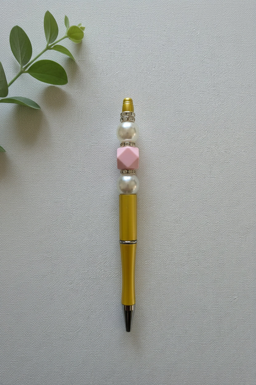 Perlenstift "Gold, Perlweiß, Rosa"