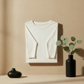 Longsleeve Eierschalenweiß Größe L (100% Polyester) personalisierbar